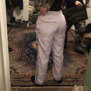 Starter tear away lilac track pants